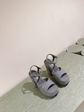 CC HIGH SANDAL GREY SUEDE CALFSKIN
